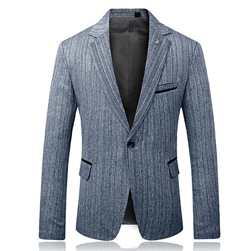 Black / Gray / Light Grey Striped Slim Fit Cotton Suit - Notch Single Breasted One-button
Black / Gray / Light Grey Striped Slim Fit Cotton Suit - Notch Single Breasted One-button