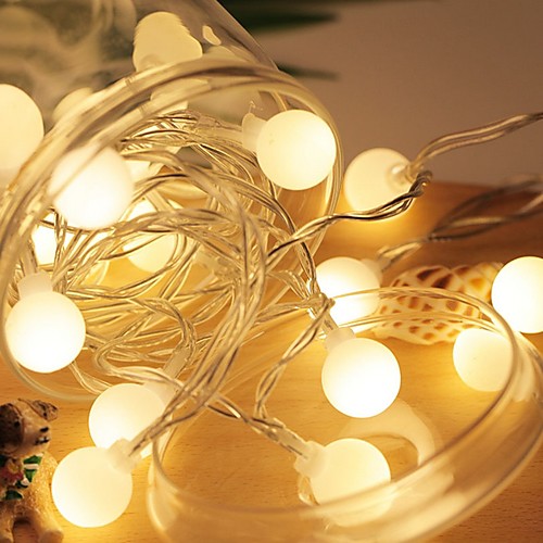 

1.2m String Lights 10 LEDs Warm White Decorative AA Batteries Powered 1 set