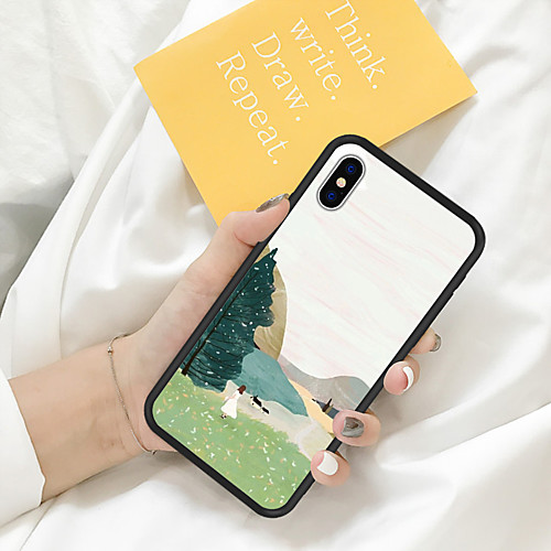 

Case For iPhone X XS Max XR XS Back Case Soft Cover TPU Illustration style natural scenery1 Soft TPU for iPhone5 5s SE 6 6P 6S SP 7 7P 8 8P