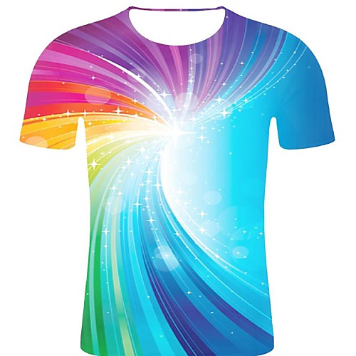Men's Sport Causal Rock / Exaggerated Plus Size Cotton T-shirt - Striped / 3D / Graphic Print Round Neck Rainbow XXL
Men's Sport Causal Rock / Exaggerated Plus Size Cotton T-shirt - Striped / 3D / Graphic Print Round Neck Rainbow XXL