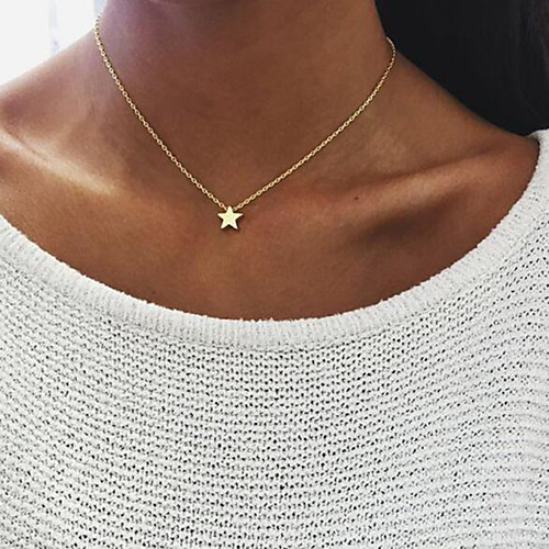 Women's Pendant Necklace Classic Star Korean Fashion Silver Plated Gold Plated Gold Silver 40 cm Necklace Jewelry 1pc For Gift Daily
Women's Pendant Necklace Classic Star Korean Fashion Silver Plated Gold Plated Gold Silver 40 cm Necklace Jewelry 1pc For Gift Daily