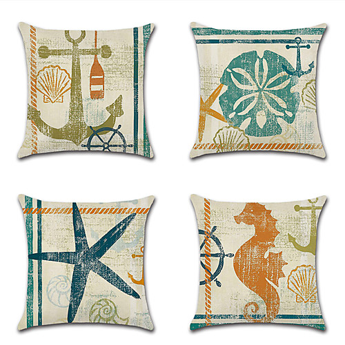 4 pcs Cotton / Linen Pillow Cover, Animal Nautical Classic Mediterranean Throw Pillow
4 pcs Cotton / Linen Pillow Cover, Animal Nautical Classic Mediterranean Throw Pillow