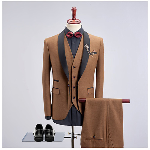Dark Green / Khaki / Royal Blue Solid Colored Slim Fit Cotton Suit - Shawl Collar Single Breasted One-button
Dark Green / Khaki / Royal Blue Solid Colored Slim Fit Cotton Suit - Shawl Collar Single Breasted One-button