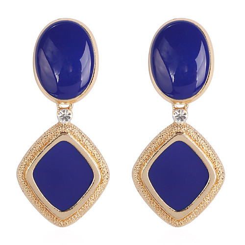 

Women's Geometrical Drop Earrings Imitation Diamond Earrings European Trendy Fashion Modern Jewelry Black / Red / Blue For Daily Street Holiday Work 1 Pair