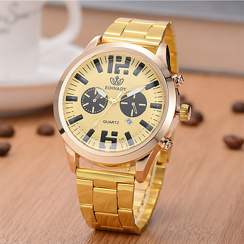 Men's Steel Band Watches Quartz Gold 30 m Cute Creative Luminous Analog Casual Minimalist - Gold GoldenBlack Two Years Battery Life
Men's Steel Band Watches Quartz Gold 30 m Cute Creative Luminous Analog Casual Minimalist - Gold GoldenBlack Two Years Battery Life