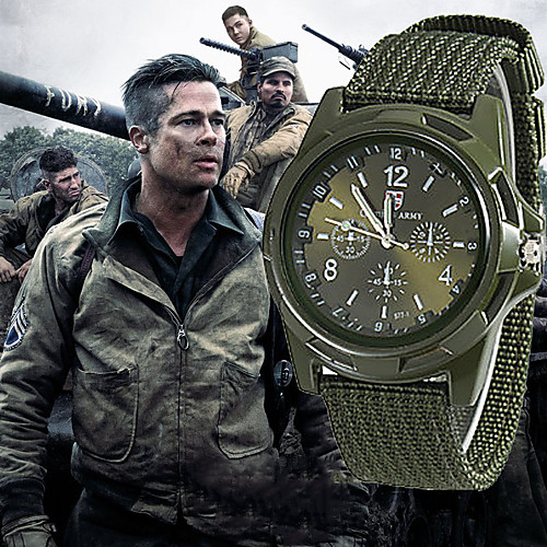 Men's Military Watch Quartz Nylon Black / Blue / Green 30 m New Design Casual Watch Analog Casual Fashion - Black Green Blue One Year Battery Life
Men's Military Watch Quartz Nylon Black / Blue / Green 30 m New Design Casual Watch Analog Casual Fashion - Black Green Blue One Year Battery Life