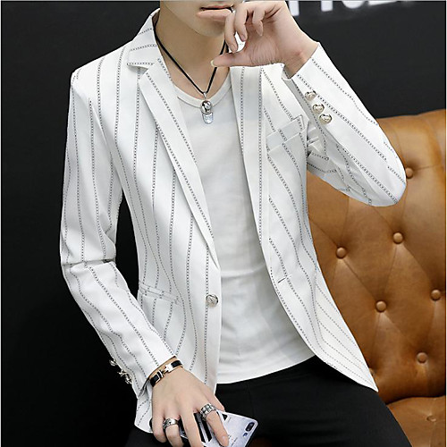 Black / Green / Ruby Striped Slim Fit Polyester Suit - Notch Single Breasted One-button
Black / Green / Ruby Striped Slim Fit Polyester Suit - Notch Single Breasted One-button