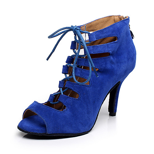 Women's Dance Shoes Faux Leather Latin Shoes Heel Slim High Heel Customizable Red / Blue / Performance / Practice
Women's Dance Shoes Faux Leather Latin Shoes Heel Slim High Heel Customizable Red / Blue / Performance / Practice