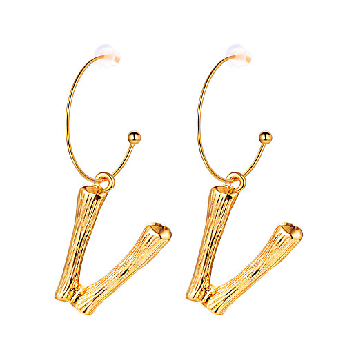 Women's Drop Earrings Hoop Earrings 18K Gold Plated Earrings Letter Simple Trendy Fashion Jewelry Gold For Graduation Gift Daily Festival 1 Pair
Women's Drop Earrings Hoop Earrings 18K Gold Plated Earrings Letter Simple Trendy Fashion Jewelry Gold For Graduation Gift Daily Festival 1 Pair