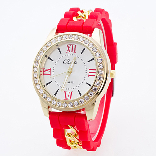 Women's Quartz Watches Fashion Black White Blue Silicone Quartz Orange Red Peach Casual Watch 1 pc Analog One Year Battery Life / Stainless Steel
Women's Quartz Watches Fashion Black White Blue Silicone Quartz Orange Red Peach Casual Watch 1 pc Analog One Year Battery Life / Stainless Steel
