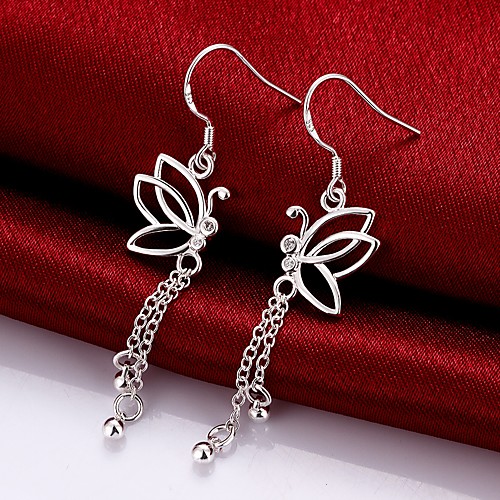 Women's Tassel Drop Earrings Silver Plated Earrings Butterfly Stylish Simple Jewelry Silver For Daily Work 1 Pair
Women's Tassel Drop Earrings Silver Plated Earrings Butterfly Stylish Simple Jewelry Silver For Daily Work 1 Pair