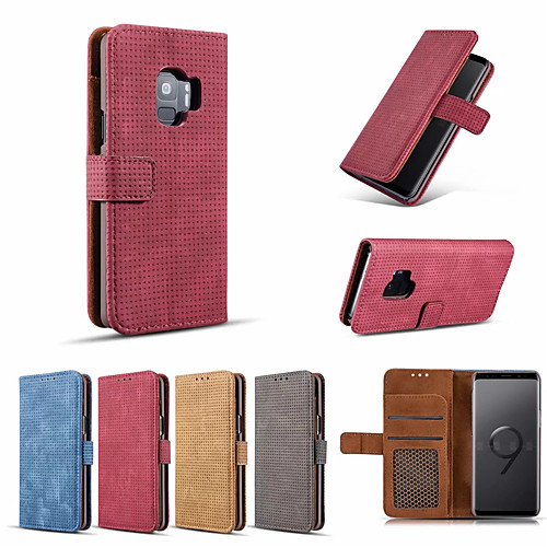 

Case For Samsung Galaxy Galaxy S10 / Galaxy S10 Plus Card Holder / with Stand / Ring Holder Full Body Cases Solid Colored Hard PU Leather for S9 / S9 Plus / S8 Plus