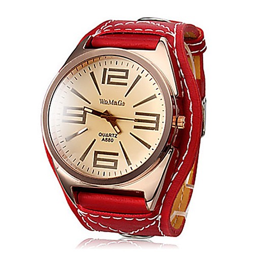Men's Dress Watch Quartz Leather White / Red Casual Watch Large Dial Analog Fashion - White Red One Year Battery Life / Stainless Steel
Men's Dress Watch Quartz Leather White / Red Casual Watch Large Dial Analog Fashion - White Red One Year Battery Life / Stainless Steel