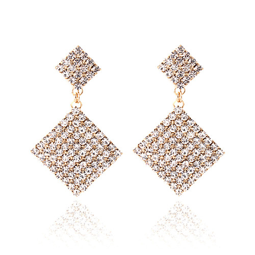 Women's Crystal Geometrical Drop Earrings Earrings European Trendy Fashion Modern Jewelry Gold / Silver For Street Work Club Bar 1 Pair
Women's Crystal Geometrical Drop Earrings Earrings European Trendy Fashion Modern Jewelry Gold / Silver For Street Work Club Bar 1 Pair