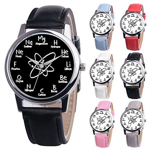 

Women's Quartz Watches Fashion Black Blue Red PU Leather Quartz Sky Blue Gray BlackWhite Casual Watch 1 pc Analog One Year Battery Life / Stainless Steel