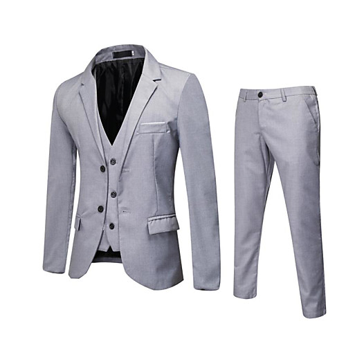 Black / Navy Blue / Gray Solid Colored Slim Fit Cotton Suit - Notch Single Breasted Two-buttons
Black / Navy Blue / Gray Solid Colored Slim Fit Cotton Suit - Notch Single Breasted Two-buttons