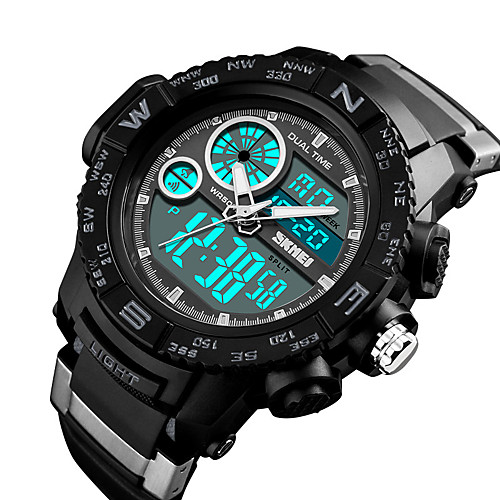 SKMEI Men's Digital Watch Digital Rubber Black 50 m Water Resistant / Waterproof Calendar / date / day Stopwatch Digital Casual Outdoor - Black Red Blue
SKMEI Men's Digital Watch Digital Rubber Black 50 m Water Resistant / Waterproof Calendar / date / day Stopwatch Digital Casual Outdoor - Black Red Blue