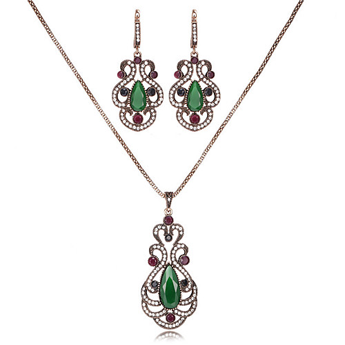 Women's Hoop Earrings Necklace Vintage Style Dainty Initial Earrings Jewelry Green For Party Daily 1 set
Women's Hoop Earrings Necklace Vintage Style Dainty Initial Earrings Jewelry Green For Party Daily 1 set