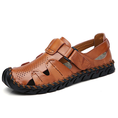 Men's Comfort Shoes Nappa Leather Fall / Spring & Summer Casual Sandals Breathable Black / Yellow / Burgundy
Men's Comfort Shoes Nappa Leather Fall / Spring & Summer Casual Sandals Breathable Black / Yellow / Burgundy