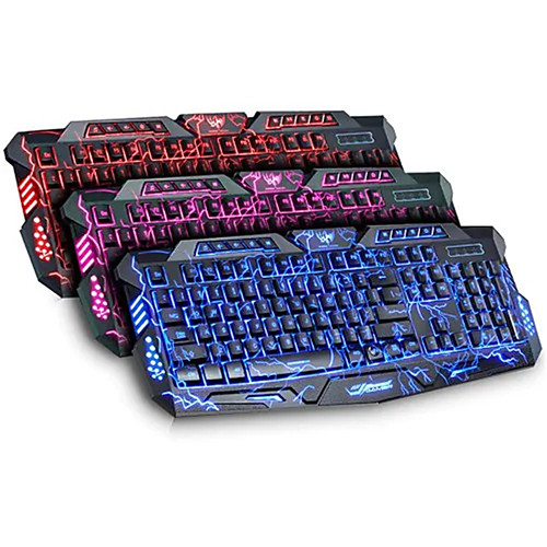 

LITBest M-2 USB Wired Gaming Keyboard Gaming Luminous Multicolor Backlit 114 pcs Keys
