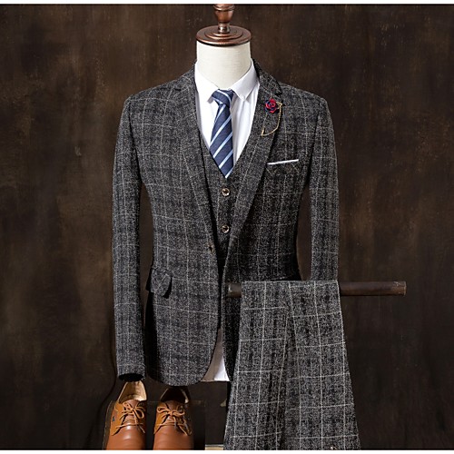 Gray / Light Grey / Khaki Striped Tailored Fit Cotton / Polyester Suit - Notch Single Breasted One-button
Gray / Light Grey / Khaki Striped Tailored Fit Cotton / Polyester Suit - Notch Single Breasted One-button