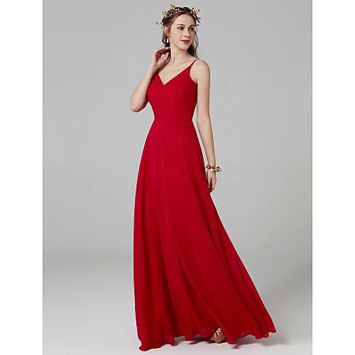 A-Line Spaghetti Strap Floor Length Chiffon Bridesmaid Dress with Draping by LAN TING BRIDE
A-Line Spaghetti Strap Floor Length Chiffon Bridesmaid Dress with Draping by LAN TING BRIDE