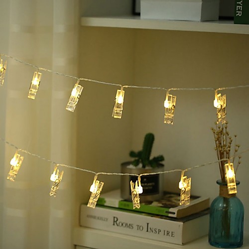 

1m String Lights 10 LEDs Warm White Decorative 3 V 1 set