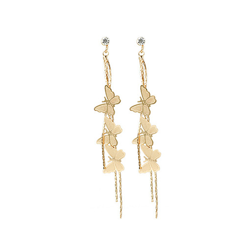 Women's Tassel Drop Earrings Earrings Earrings Butterfly European Fashion Cute Jewelry Gold / Silver For Party Engagement Gift Daily Street 1 Pair
Women's Tassel Drop Earrings Earrings Earrings Butterfly European Fashion Cute Jewelry Gold / Silver For Party Engagement Gift Daily Street 1 Pair