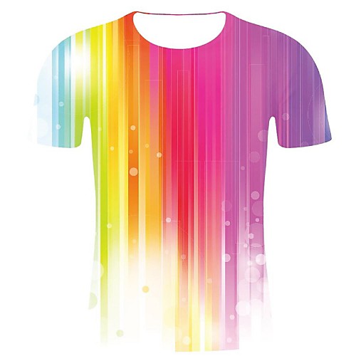 Men's Plus Size Cotton T-shirt - Geometric / 3D / Graphic Print Round Neck Rainbow XXL
Men's Plus Size Cotton T-shirt - Geometric / 3D / Graphic Print Round Neck Rainbow XXL