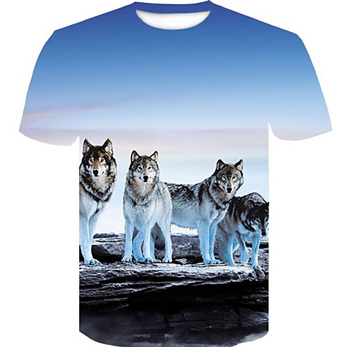Men's Plus Size Cotton Slim T-shirt - 3D / Graphic / Animal Print Round Neck Blue XXL
Men's Plus Size Cotton Slim T-shirt - 3D / Graphic / Animal Print Round Neck Blue XXL