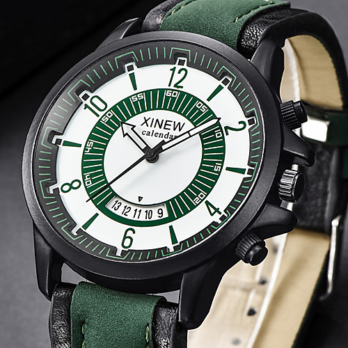 Men's Dress Watch Quartz Leather Black / Brown / Green Casual Watch Analog Luxury Fashion - Coffee Green Khaki One Year Battery Life
Men's Dress Watch Quartz Leather Black / Brown / Green Casual Watch Analog Luxury Fashion - Coffee Green Khaki One Year Battery Life