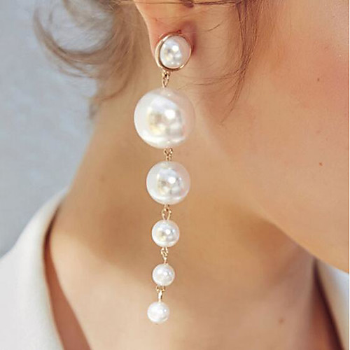 Women's Long Drop Earrings Imitation Pearl Earrings Stylish Unique Design Jewelry White For Daily Work 1 Pair
Women's Long Drop Earrings Imitation Pearl Earrings Stylish Unique Design Jewelry White For Daily Work 1 Pair