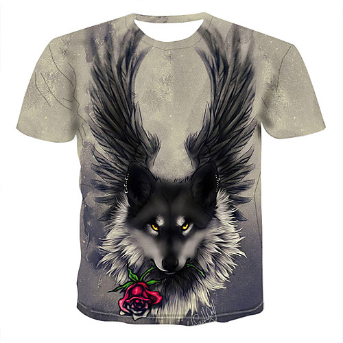 Men's Plus Size Floral 3D Wolf Print T-shirt Basic Daily Going out Round Neck Gray / Short Sleeve / Animal
Men's Plus Size Floral 3D Wolf Print T-shirt Basic Daily Going out Round Neck Gray / Short Sleeve / Animal