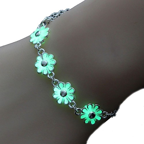 Women's Luminous Stone Vintage Style Chain Bracelet Vintage Bracelet Flower Sweet Lolita Fashion Bracelet Jewelry Green / Blue For Halloween Bar
Women's Luminous Stone Vintage Style Chain Bracelet Vintage Bracelet Flower Sweet Lolita Fashion Bracelet Jewelry Green / Blue For Halloween Bar