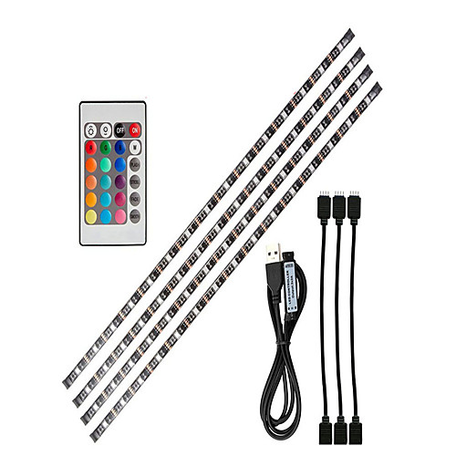 0.5m Flexible LED Light Strips / RGB Strip Lights 15 LEDs SMD5050 1 24Keys Remote Controller RGB TV Background USB Powered 1 set
0.5m Flexible LED Light Strips / RGB Strip Lights 15 LEDs SMD5050 1 24Keys Remote Controller RGB TV Background USB Powered 1 set