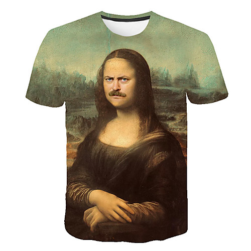 Men's Daily Street Basic Plus Size T-shirt - 3D / Portrait Print Round Neck Khaki / Short Sleeve
Men's Daily Street Basic Plus Size T-shirt - 3D / Portrait Print Round Neck Khaki / Short Sleeve