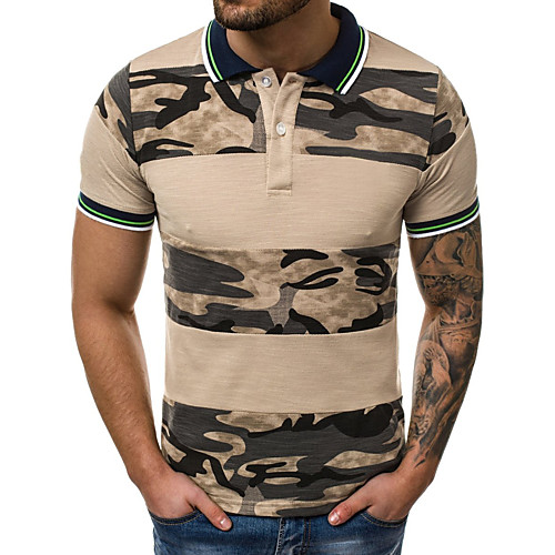 Men's Cotton Slim Polo - Color Block / Camo / Camouflage Patchwork / Print Shirt Collar Gray
Men's Cotton Slim Polo - Color Block / Camo / Camouflage Patchwork / Print Shirt Collar Gray