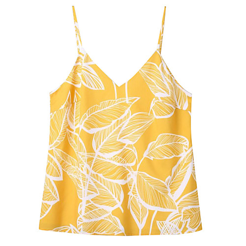 Women's Tank Top - Geometric Backless / Patchwork / Print V Neck / Strap Yellow M
Women's Tank Top - Geometric Backless / Patchwork / Print V Neck / Strap Yellow M