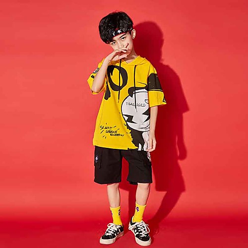 Kids' Dancewear / Jazz Outfits Boys' Performance Polyester / Cotton Pattern / Print / Ruching Half Sleeve Natural Top / Shorts
Kids' Dancewear / Jazz Outfits Boys' Performance Polyester / Cotton Pattern / Print / Ruching Half Sleeve Natural Top / Shorts