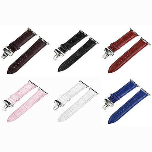 Watch Band for Apple Watch Series 4/3/2/1 Apple Butterfly Buckle Genuine Leather Wrist Strap
Watch Band for Apple Watch Series 4/3/2/1 Apple Butterfly Buckle Genuine Leather Wrist Strap