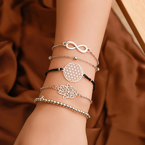 5pcs Women's Layered Bead Bracelet Wrap Bracelet Pendant Bracelet Infinity European Trendy Casual / Sporty Fashion Bracelet Jewelry White For Gift Daily Street Holiday
5pcs Women's Layered Bead Bracelet Wrap Bracelet Pendant Bracelet Infinity European Trendy Casual / Sporty Fashion Bracelet Jewelry White For Gift Daily Street Holiday