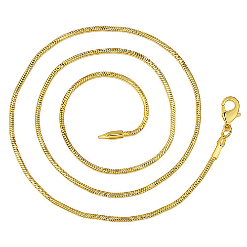 Men's Classic Chain Necklace Gold Plated Cheap Classic Basic Fashion Cool Gold 46,56,61,66 cm Necklace Jewelry 1pc For Daily Work
Men's Classic Chain Necklace Gold Plated Cheap Classic Basic Fashion Cool Gold 46,56,61,66 cm Necklace Jewelry 1pc For Daily Work