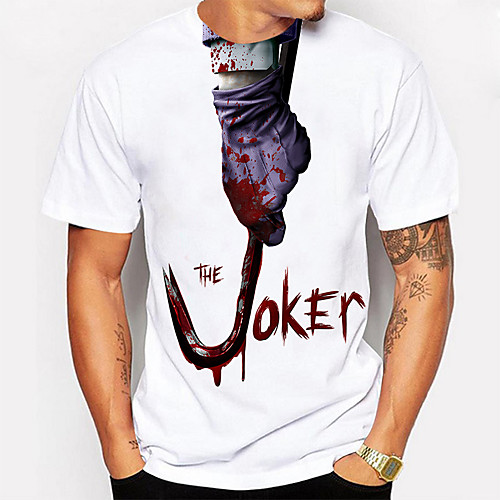 Men's Street Beach Punk & Gothic / Exaggerated EU / US Size Cotton Slim T-shirt - Geometric / 3D / Graphic Print Round Neck White XL / Short Sleeve
Men's Street Beach Punk & Gothic / Exaggerated EU / US Size Cotton Slim T-shirt - Geometric / 3D / Graphic Print Round Neck White XL / Short Sleeve