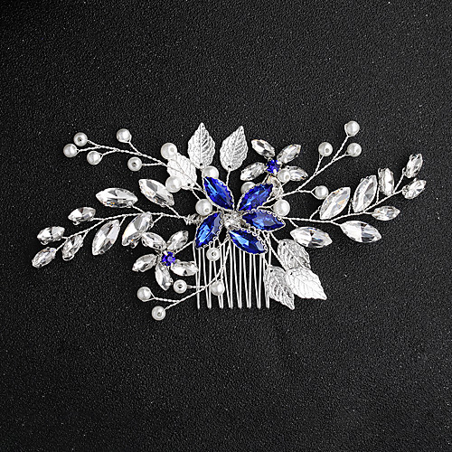 Crystal / Alloy Hair Combs with Crystal / Imitation Pearl 1 Piece Wedding / Daily Wear Headpiece
Crystal / Alloy Hair Combs with Crystal / Imitation Pearl 1 Piece Wedding / Daily Wear Headpiece