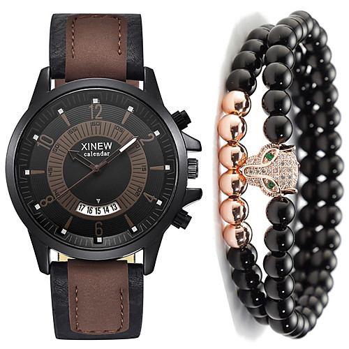Men's Sport Watch Quartz Gift Set Leather Black / Brown / Green No Calendar / date / day Chronograph Cute Analog New Arrival Fashion - Coffee Brown Green One Year Battery Life
Men's Sport Watch Quartz Gift Set Leather Black / Brown / Green No Calendar / date / day Chronograph Cute Analog New Arrival Fashion - Coffee Brown Green One Year Battery Life