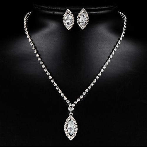 Women's AAA Cubic Zirconia Jewelry Set Drop Stylish Include Stud Earrings Necklace Silver For Daily Holiday
Women's AAA Cubic Zirconia Jewelry Set Drop Stylish Include Stud Earrings Necklace Silver For Daily Holiday