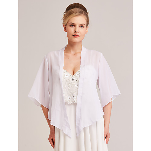 Half Sleeve Chiffon Wedding / Party / Evening Women's Wrap With Splicing Shrugs
Half Sleeve Chiffon Wedding / Party / Evening Women's Wrap With Splicing Shrugs