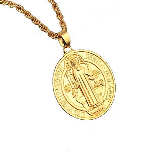 Men's Pendant Necklace Faith European Gold 80 cm Necklace Jewelry 1pc For Daily
Men's Pendant Necklace Faith European Gold 80 cm Necklace Jewelry 1pc For Daily
