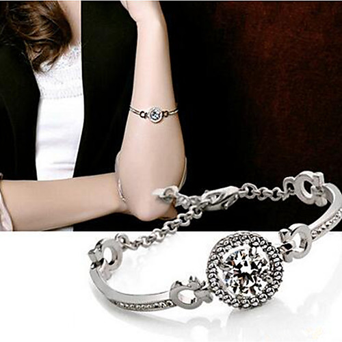 Women's Hollow Out Bracelet Bangles Imitation Diamond Donuts Simple Bracelet Jewelry Gold / Silver For Daily
Women's Hollow Out Bracelet Bangles Imitation Diamond Donuts Simple Bracelet Jewelry Gold / Silver For Daily