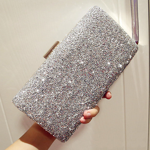 Women's Rhinestone PU Evening Bag Rhinestone Crystal Evening Bags Solid Colored Black / Gold / Silver
Women's Rhinestone PU Evening Bag Rhinestone Crystal Evening Bags Solid Colored Black / Gold / Silver